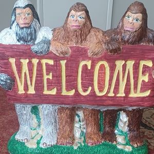Sasquatch concrete statue